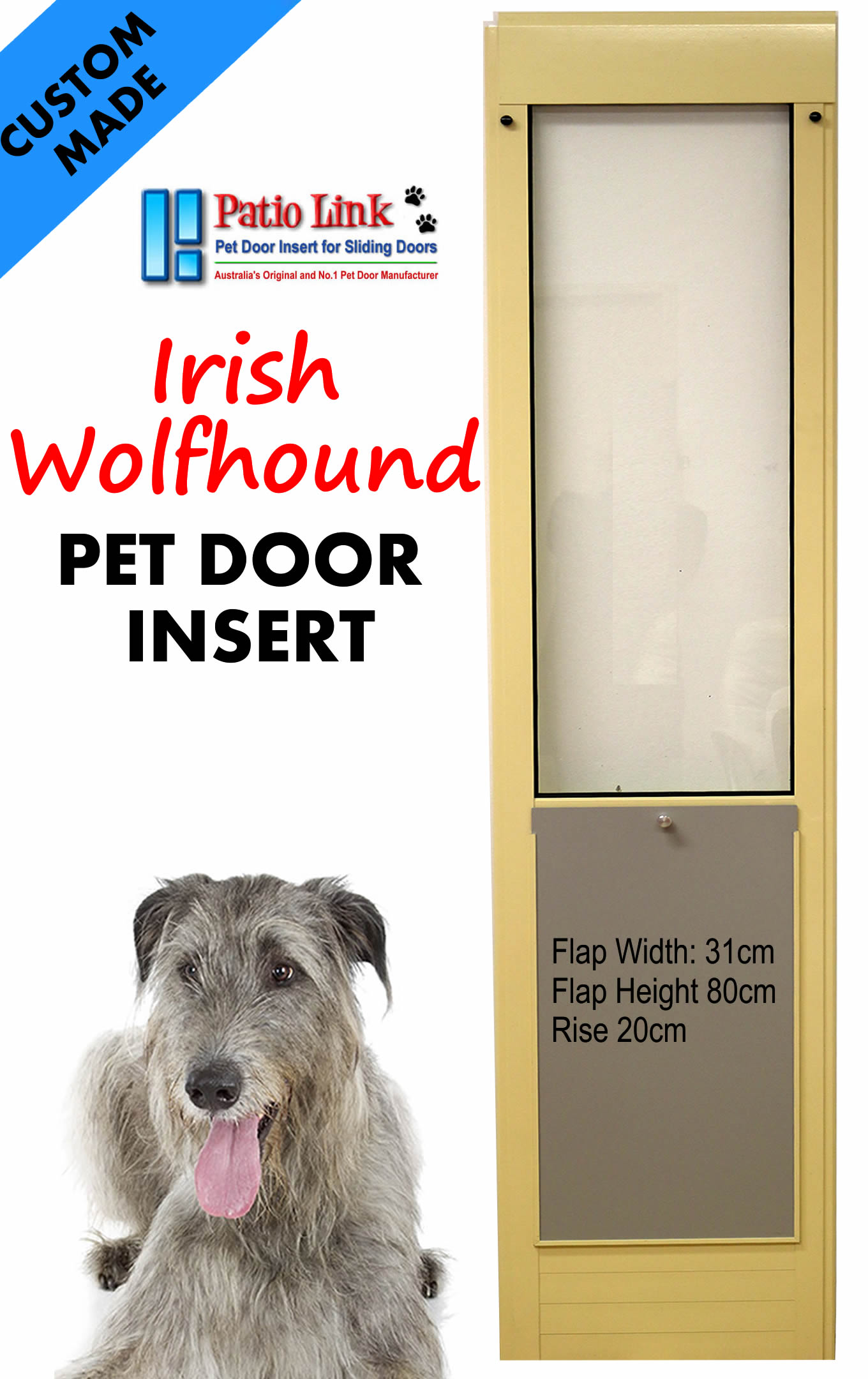 Patio Pet Door Inserts for Sliding Doors, Fully Lockable,Fast Delivery