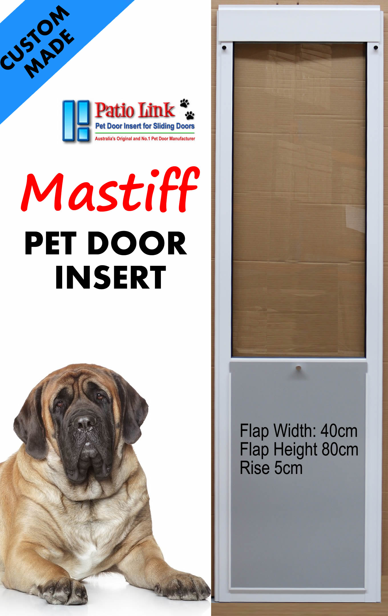 Patio Pet Door Inserts for Sliding Doors, Fully Lockable,Fast Delivery
