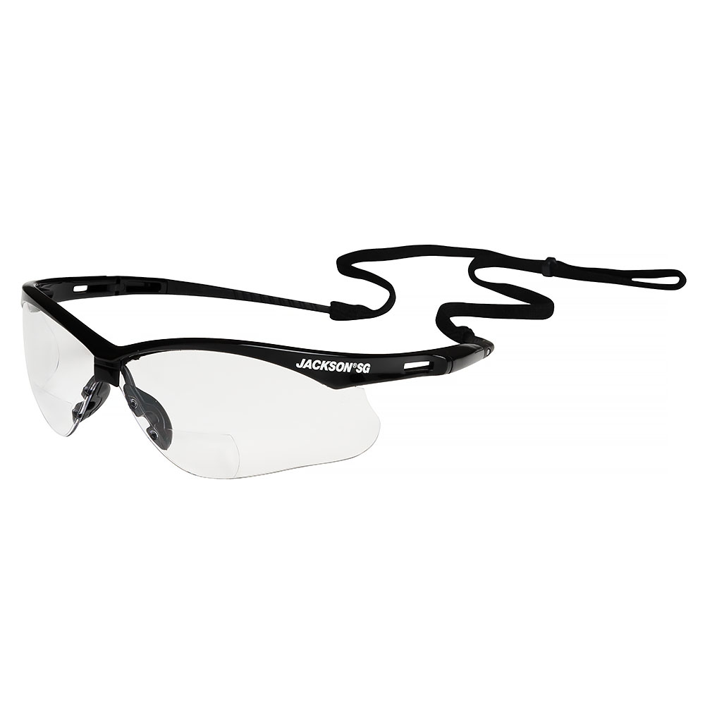 JACKSON SG Readers (2.0+) with Black Frame and Clear Lens