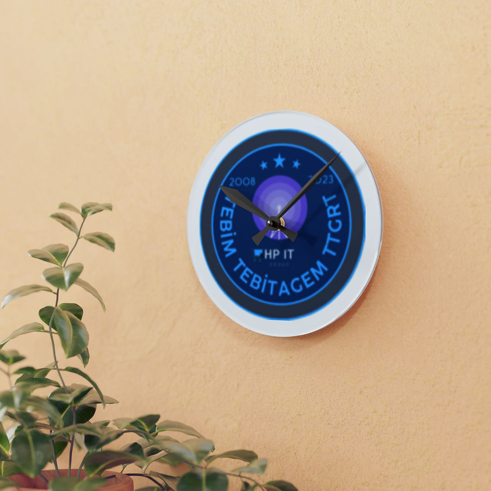 Küçük resim: Acrylic Wall Clock - Stylish Modern Decor for Tech Enthusiasts and Home Offices