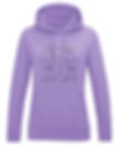 Rhinesone design Love Cats on a lavender hoodie