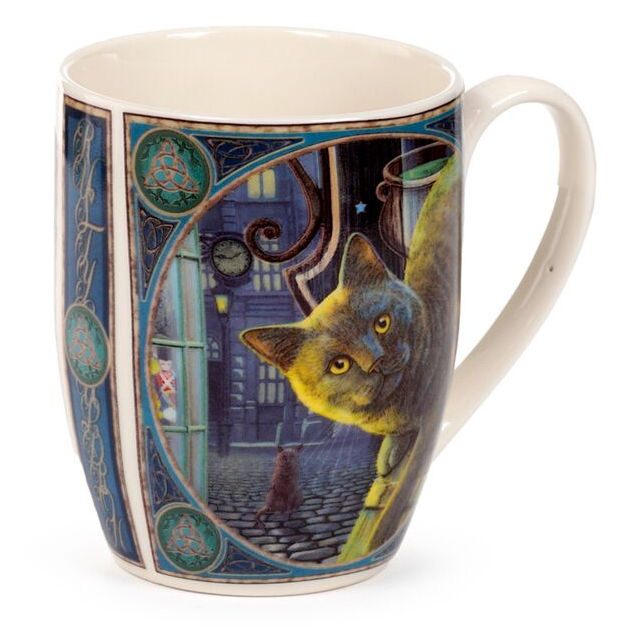 Lisa Parker Rusty Cauldron Cat porcelain mug