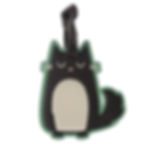 Feline Fine Cat luggage tag