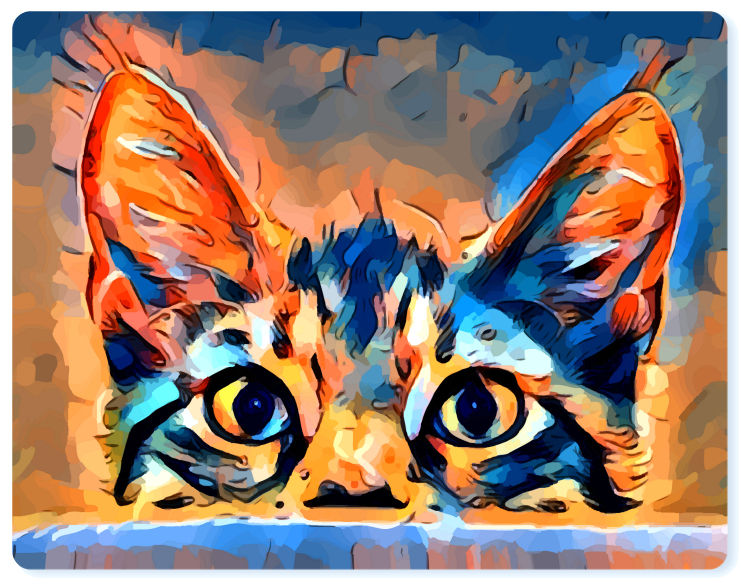 Pushka cat fabric topped mousemat