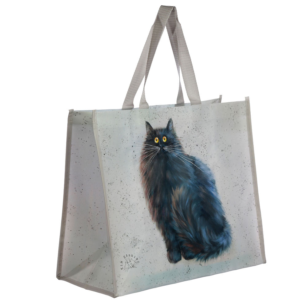 Kim Haskins black cat shopping bag