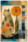 Decima cat aluminium wall hanging