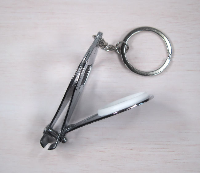 Our Alix the Cat keyring which also included nail clippers and a bottle opener
