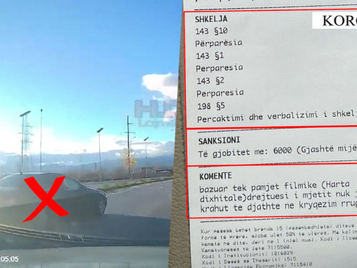 POLICIA/ U kap me video duke shkelur rregullat në aksin Korçë-Maliq, dënohet me 60 mijë lek drejtuesi!