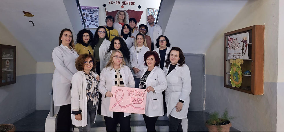 Teachers of ‘Naum Veqilharxhi’ school join the awareness campaign! Pink October / Breast cancer awareness month