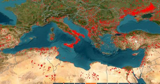 Nga Spanja në Greqi e Shqipëri, i gjithë Mesdheu po digjet, NASA publikon imazhet satelitore