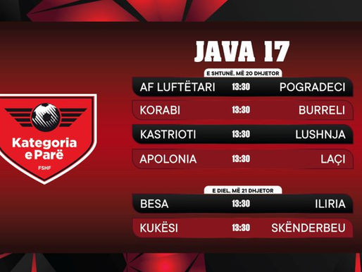 Kategoria e Parë/ Java e fundit për vitin 2025 do të luhet e gjitha në fundjavë