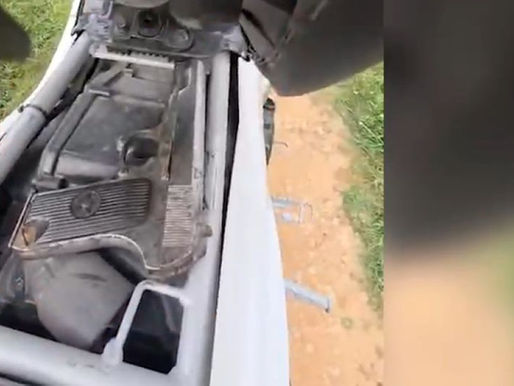 Chase like in the movies / Young man on a motorcycle refuses to stop, is arrested at gunpoint. An arsenal is found in his home