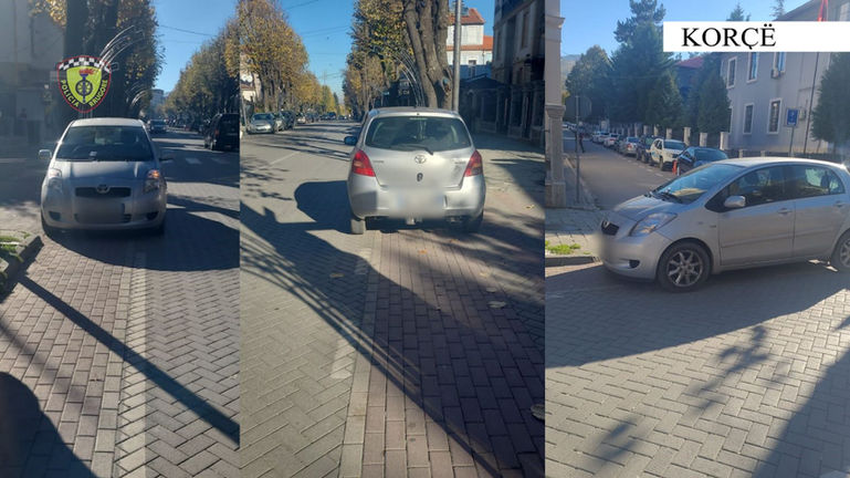 43-year-old woman from Biranji parks improperly in neighborhood 1 in Korçë, gets into trouble with the police
