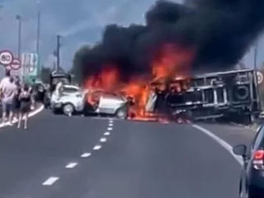 The tragic accident in Greece/ Witness: The fire started from the tires and spread to the vehicle! The victims were screaming for help, but the flames were too big