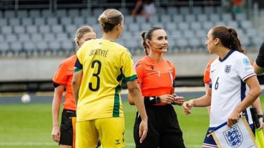 UEFA assessment / Emanuela Rusta officiates the match between England and Ukraine in the World Cup qualifiers