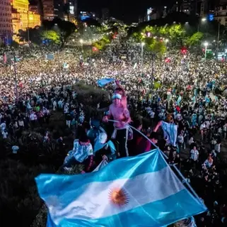 Buenos Aires celebrates as hundreds of thousands of fans flood the streets after Argentina qualifies for the final