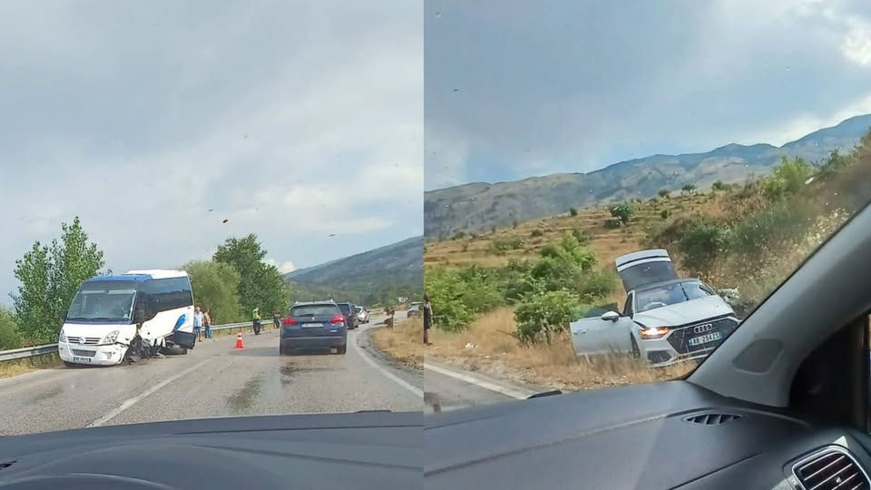 Aksident rrugor, dy të lënduar pas përplasjes së dy automjeteve