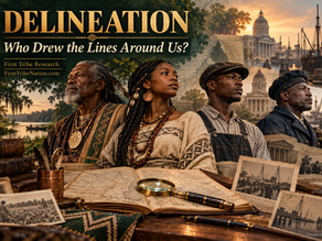 Delineation: Who Drew the Lines Around Us? First Tribe Research conceptual illustration.