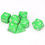 Thumbnail: Chessex: Opaque Green/White Poly 7-Die Set