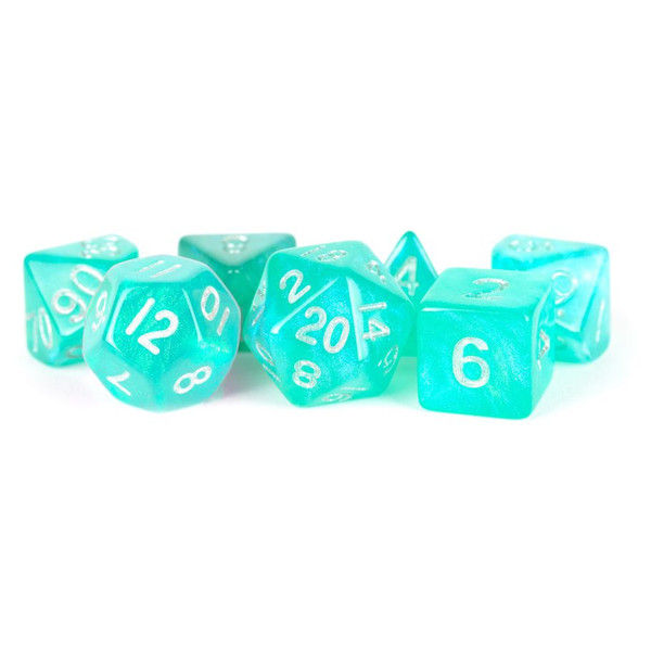 FanRoll: Stardust Turquoise/Silver Acrylic 7-Die Set