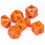 Thumbnail: Chessex: Opaque Orange/Black Poly 7-Die Set