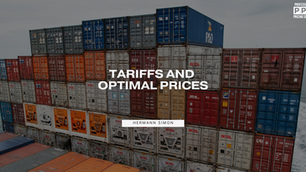 Guest Blog: Tariffs and Optimal Prices