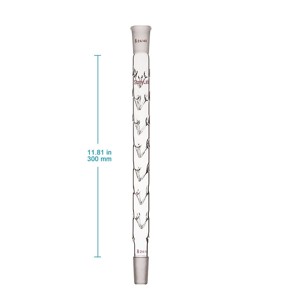 Thumbnail: 24/40 Glass Fractional Vigreux Distillation Column with Indentations