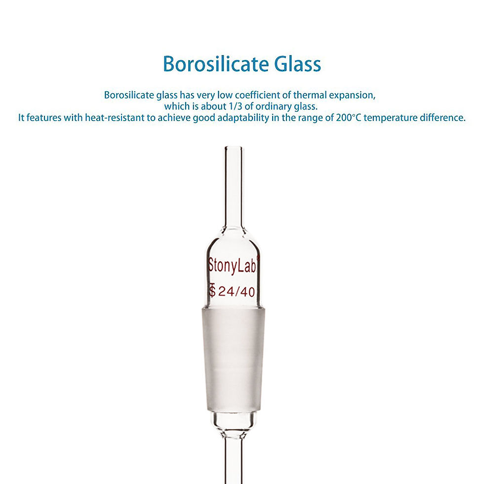 Thumbnail: Borosilicate Glass Inlet Adapter with Extended Lower 8 mm Drip Tube