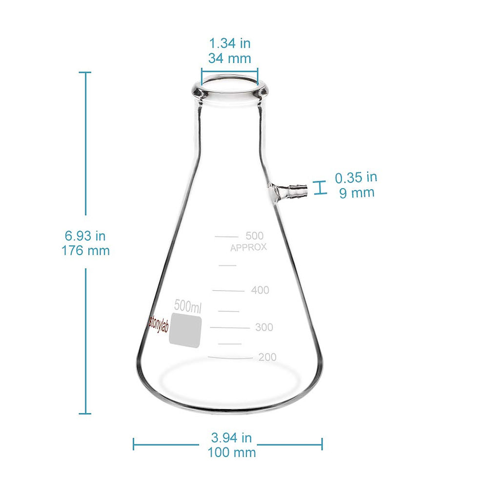 Thumbnail: 2-Pack Borosilicate Glass Filtering Flask, Bolt Neck with Tubulation