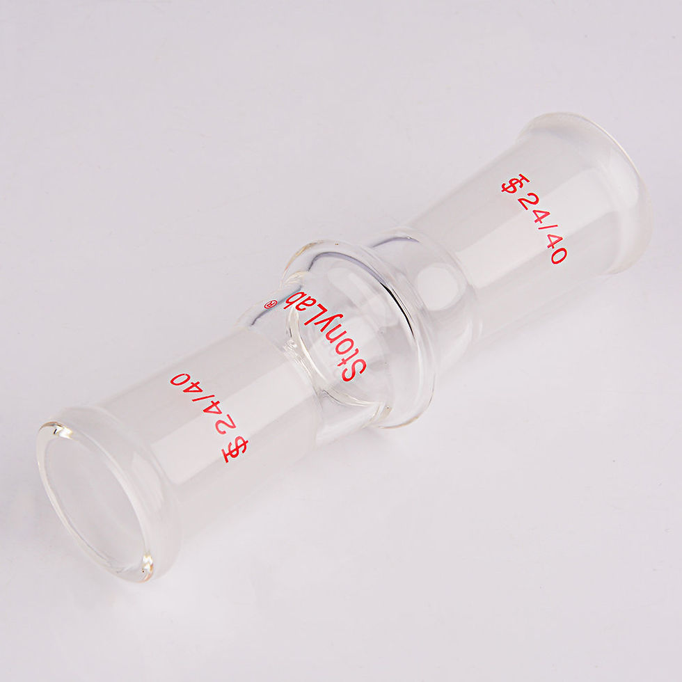 Thumbnail: Borosilicate Glass Female to Female Adapter Connector for Laboratory Lab