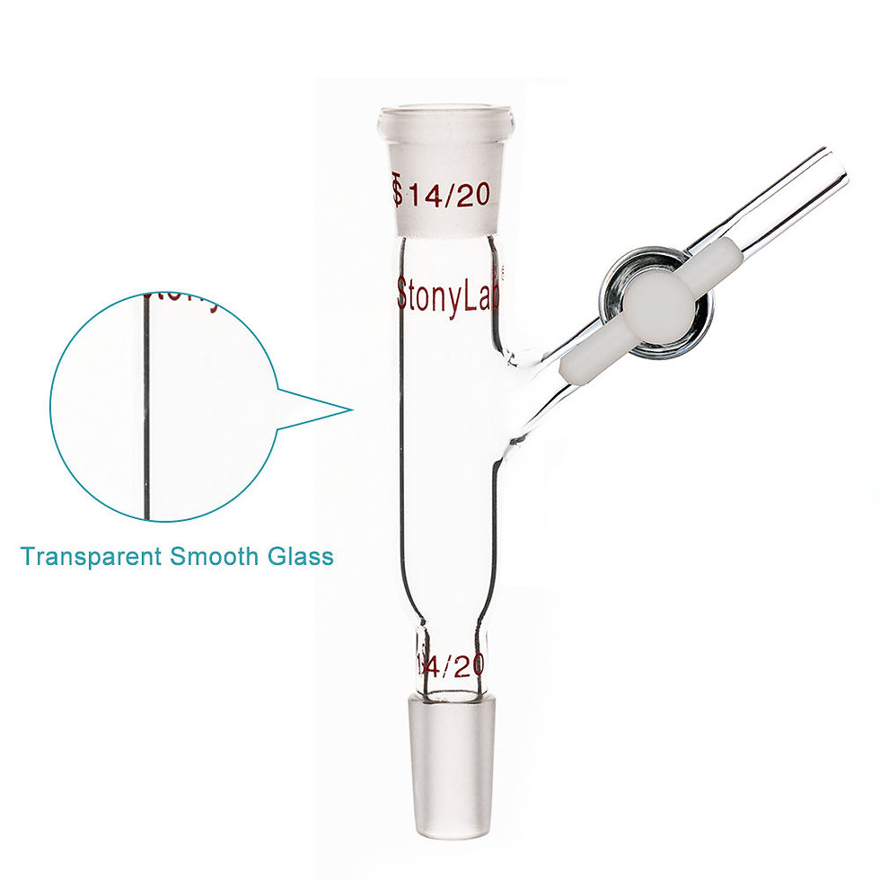 Thumbnail: Glass Connecting Flow Control Adapter with Side PTFE Stopcock at 45 Degree