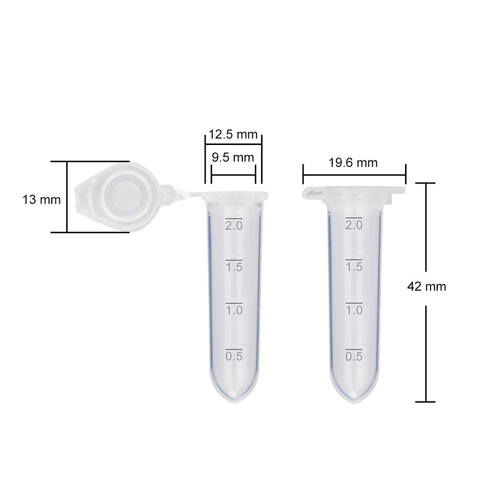 Thumbnail: Graduated Clear Plastic Micro Centrifuge Tubes with Snap Cap (2 ml, 200 Packs)