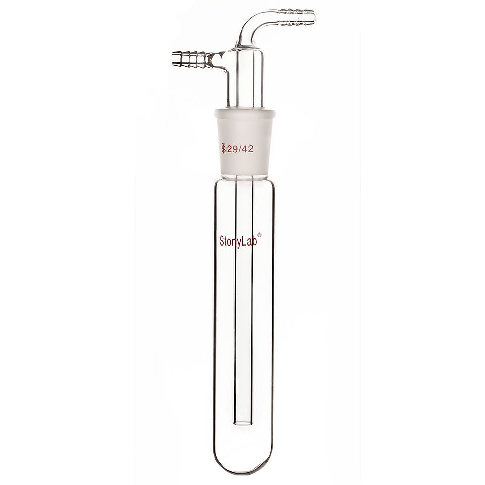 Thumbnail: Glass Vacuum Cold Trap Bubbler with 10mm Serrated Hose, 24/40 Joint