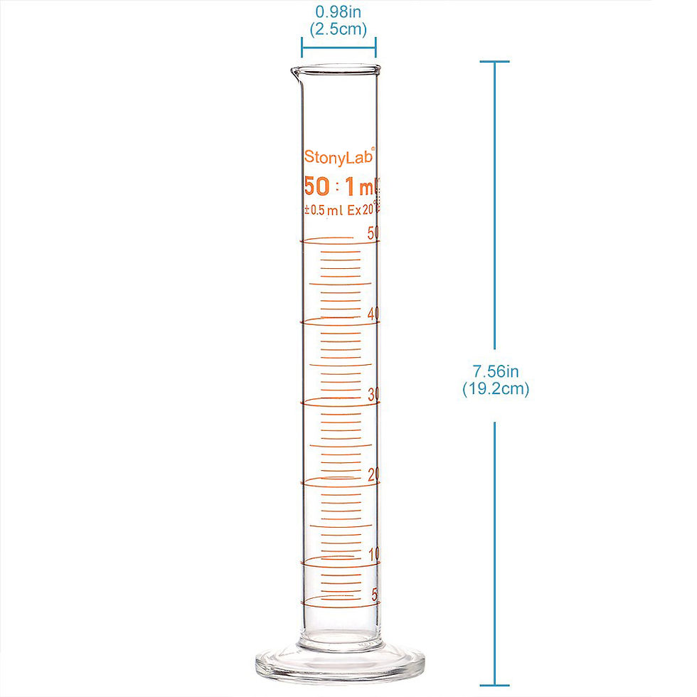 Thumbnail: 2-Pack Borosilicate Glass Graduated Cylinder Measuring Cylinder
