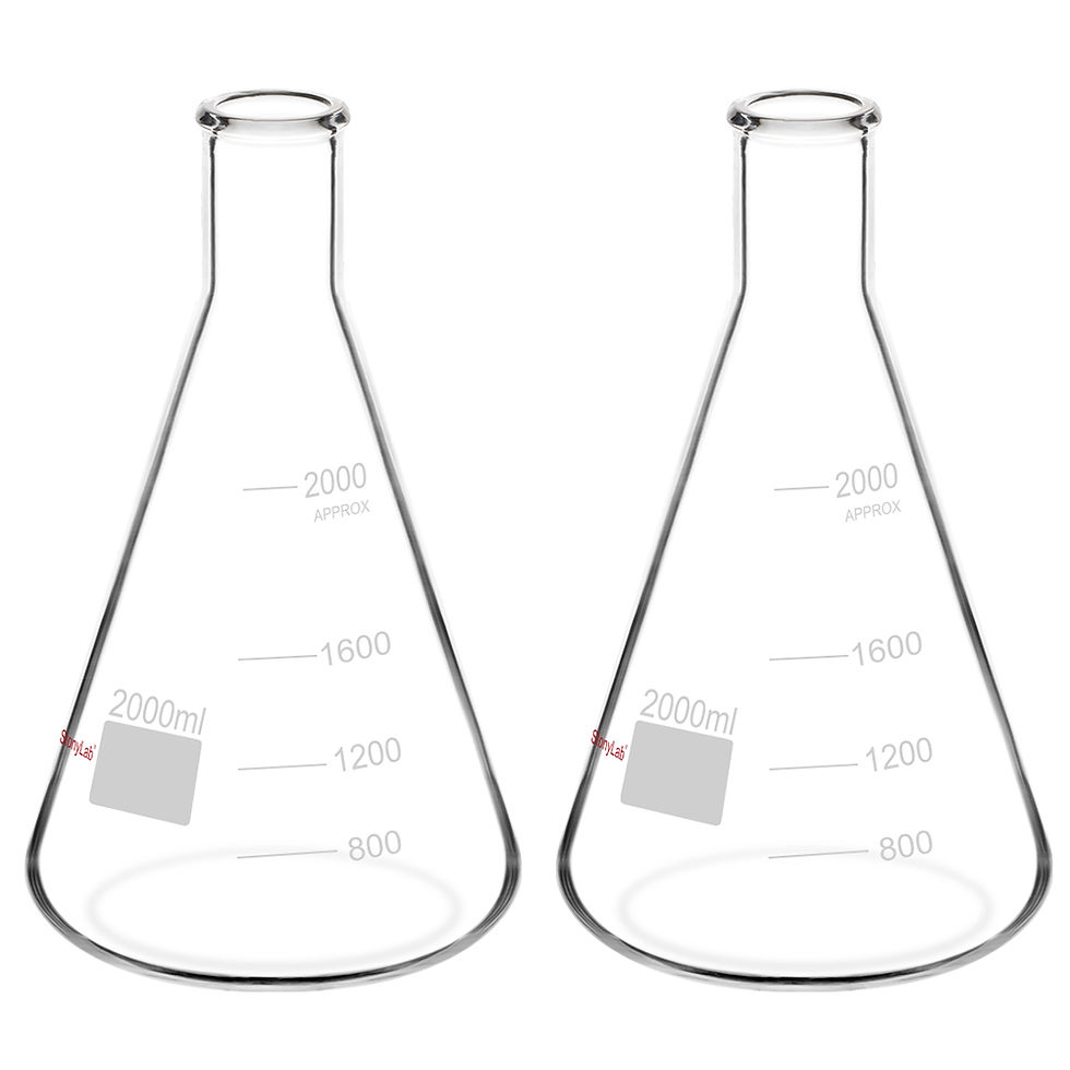 Thumbnail: Narrow Mouth Erlenmeyer Flasks with Heavy Duty Rim, 2 Pack
