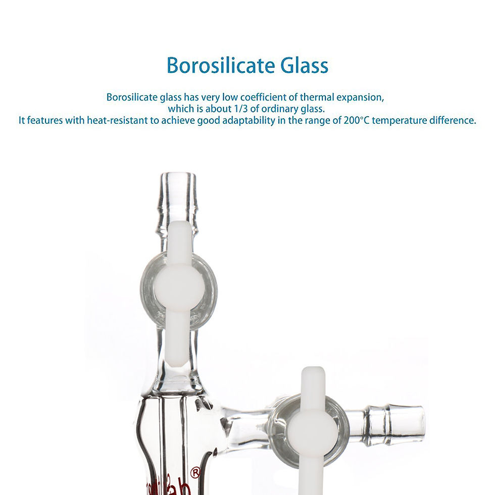 Thumbnail: Borosilicate Glass Vacuum Transfer Adapter with PTFE Stopcocks