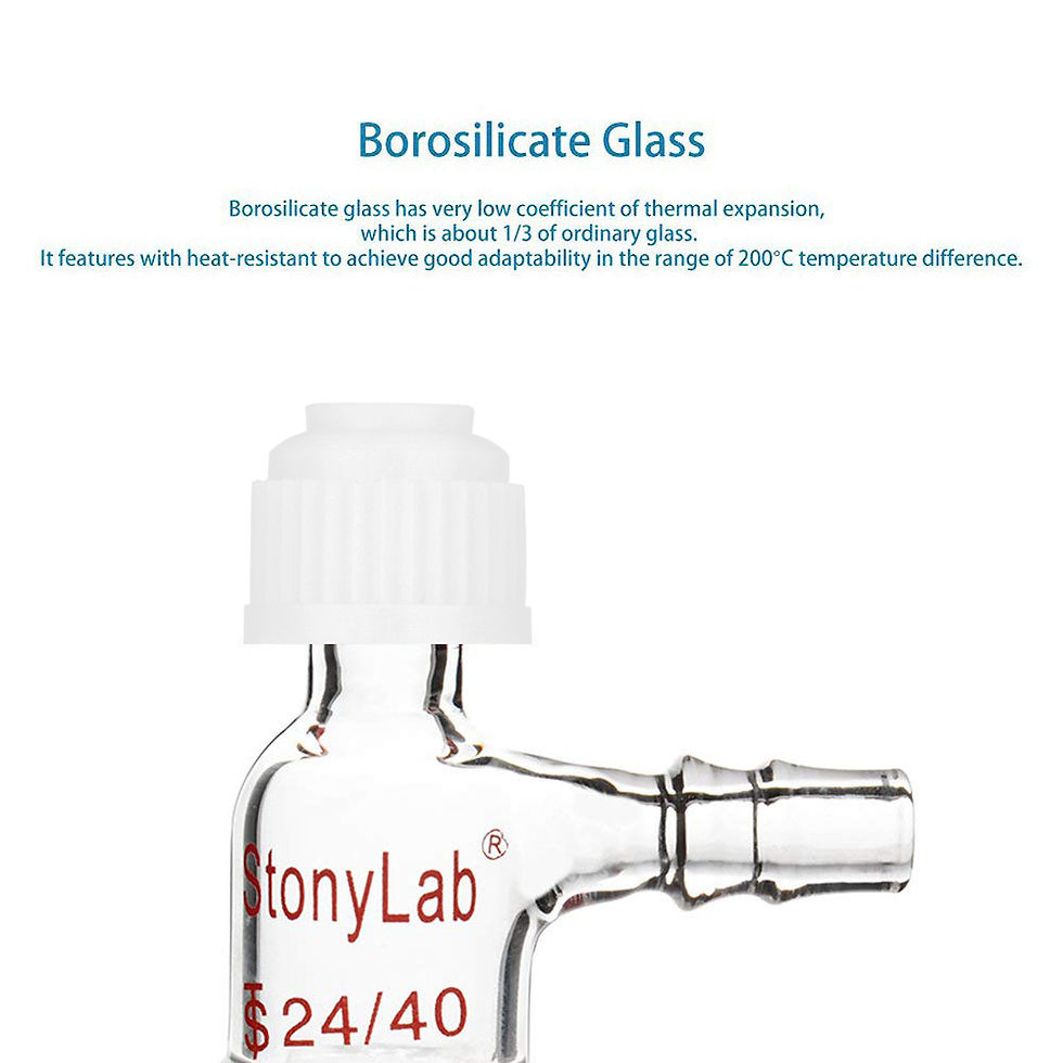 Thumbnail: Glass Inlet Thermometer Adapter with Hose Connection and Compression Cap