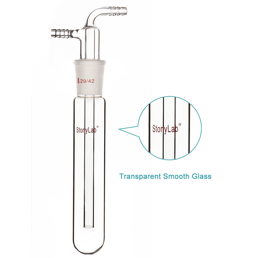 Thumbnail: Glass Vacuum Cold Trap Bubbler with 10mm Serrated Hose, 24/40 Joint