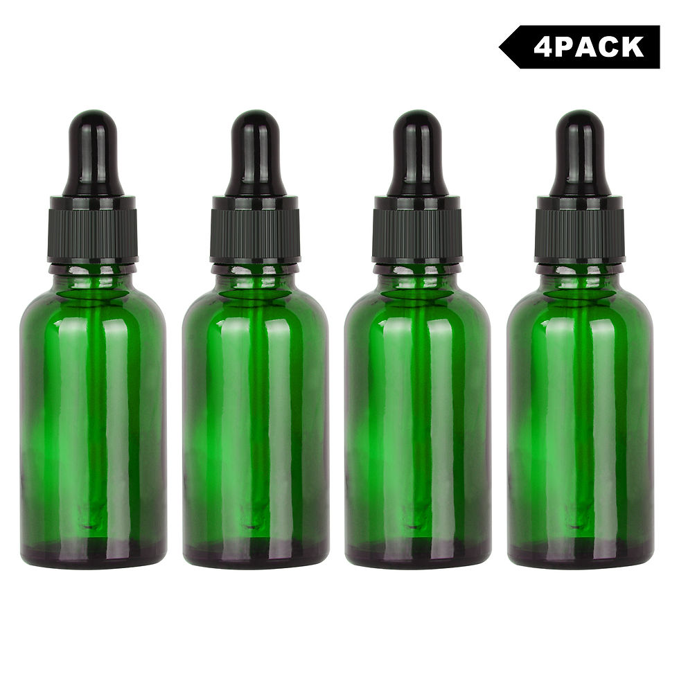 Thumbnail: Glass Dropper Bottle with Inner Plug and Label (30 ml, Green)