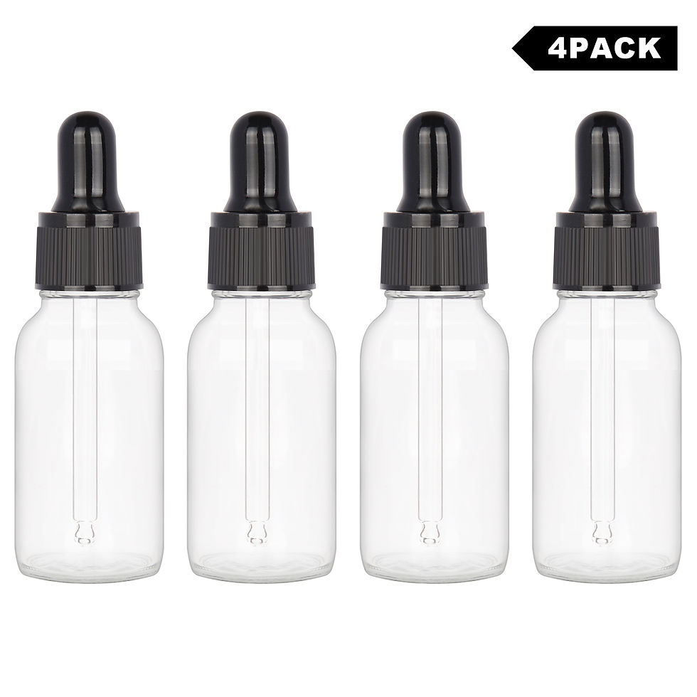 Thumbnail: Glass Dropper Bottle with Inner Plug and Label (15 ml, Transparent)