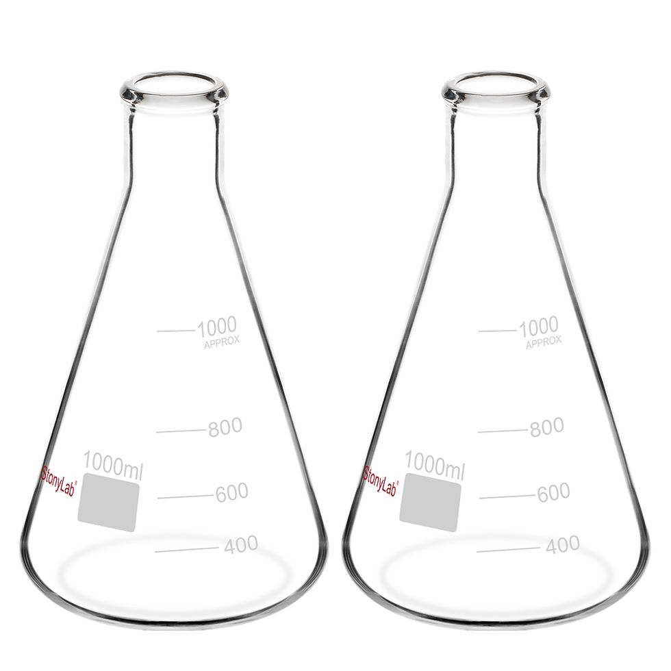 Thumbnail: Narrow Mouth Erlenmeyer Flasks with Heavy Duty Rim, 2 Pack