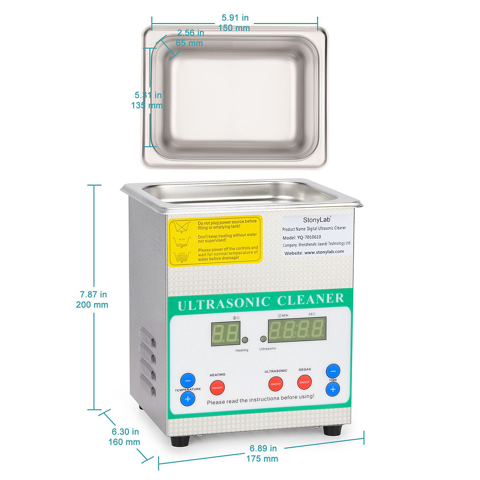 Thumbnail: Ultrasonic Cleaner with Digital Display Timer and Heat Control 110V