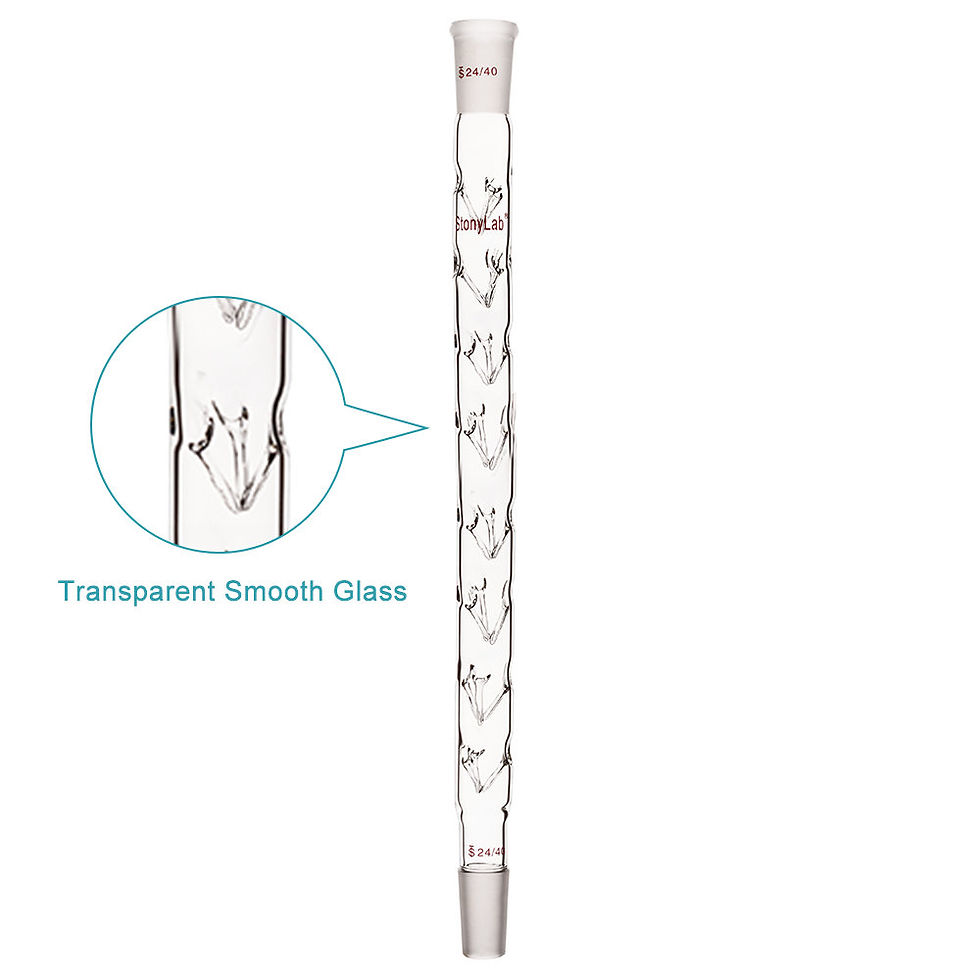 Thumbnail: 24/40 Glass Fractional Vigreux Distillation Column with Indentations