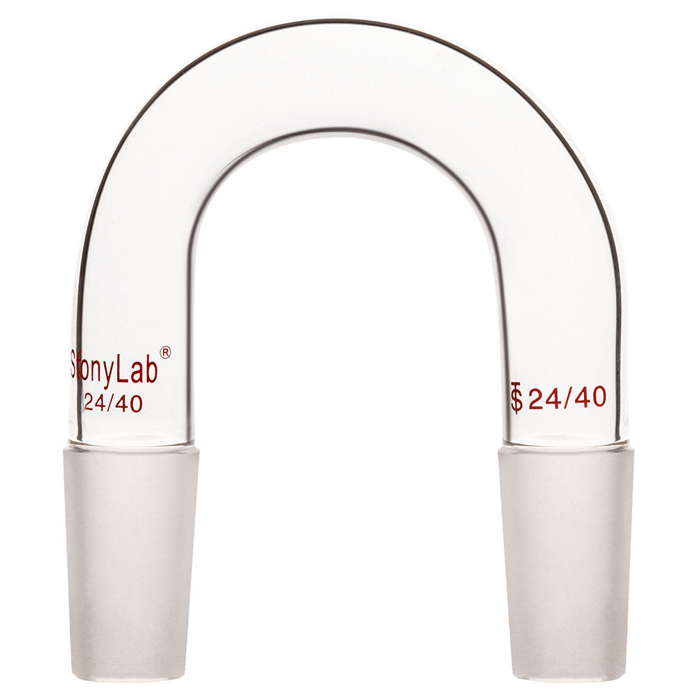 Glass U-Shape Vacuum/Inert Gas Adapter with 24/40 Standard Taper Inner Joint