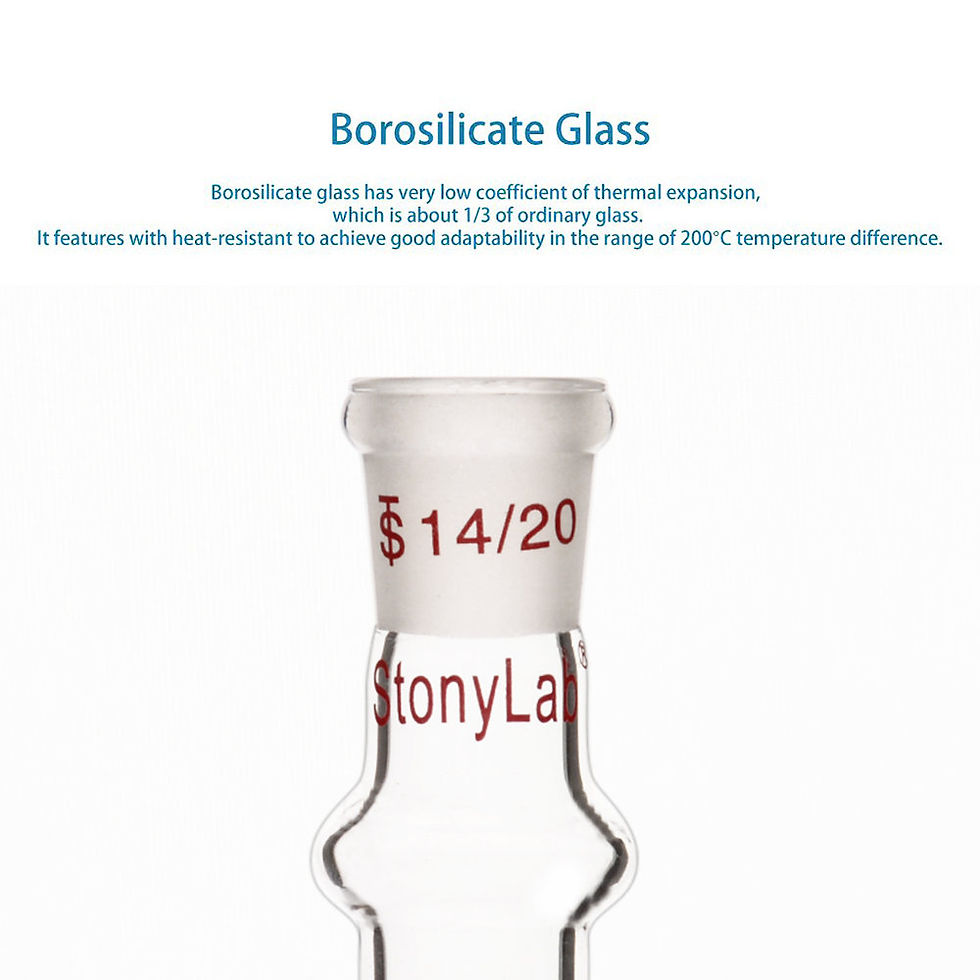 Thumbnail: Borosilicate Glass Female to Female Adapter Connector for Laboratory Lab