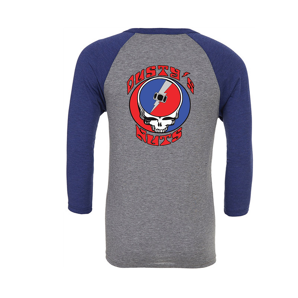 Thumbnail: Heather Gray and Navy Raglan