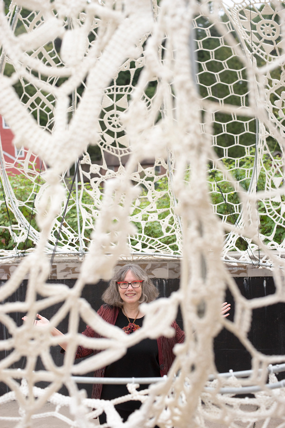 Curator, Devon Thein, inside an Urchin