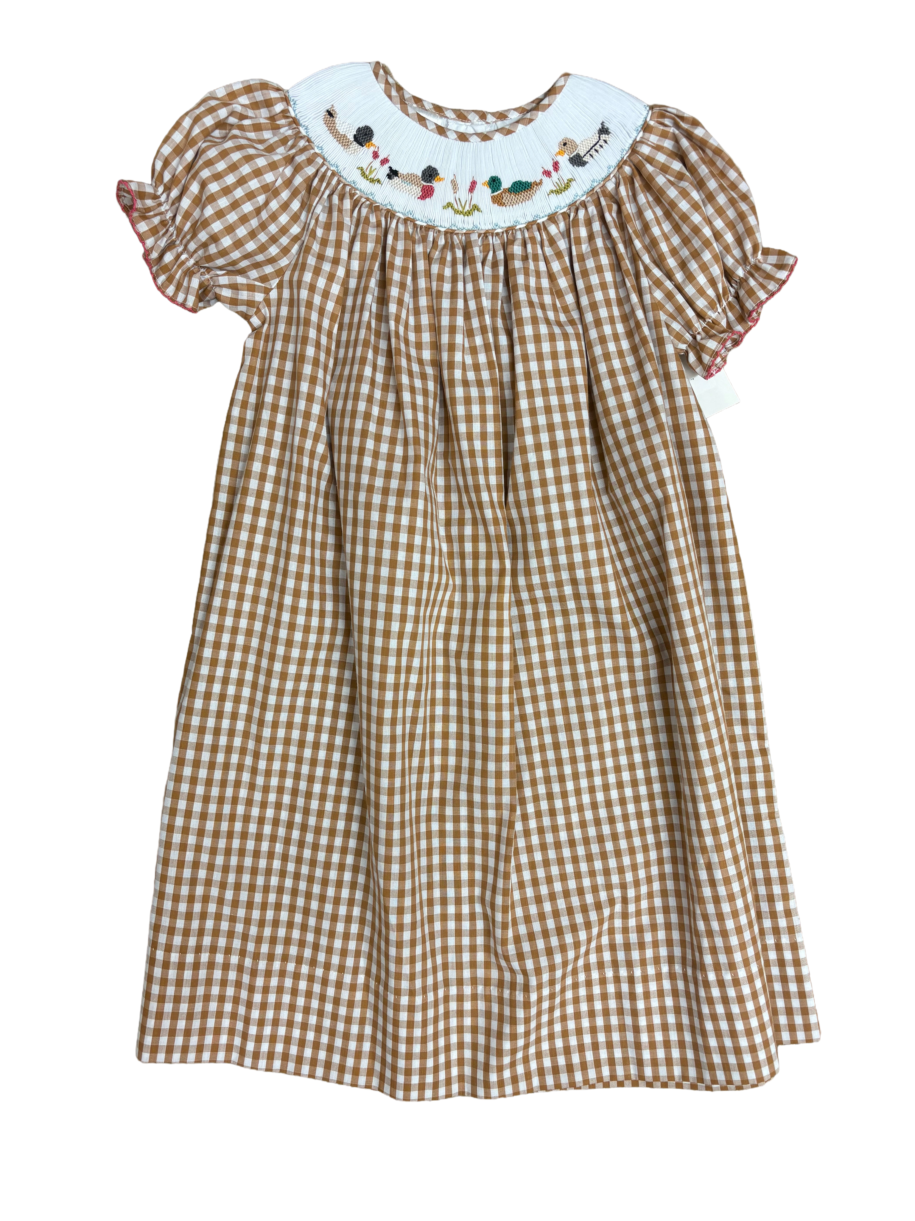 Lulu Bebe | Toddler Girls Emma Duck Smocked Bishop Dress