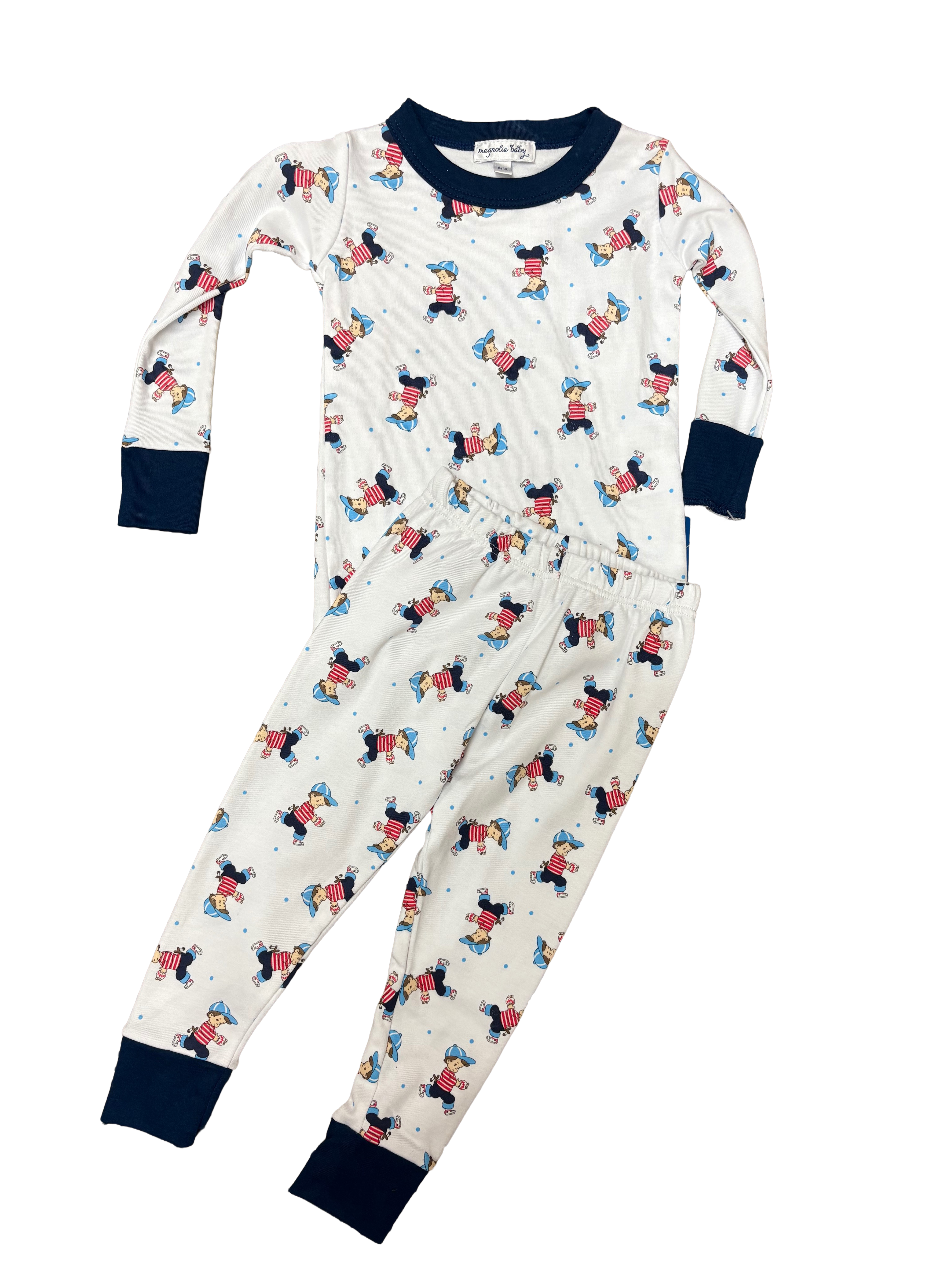 Magnolia Baby | Baby Boys Little Baseball Boy Pants Pajama Set