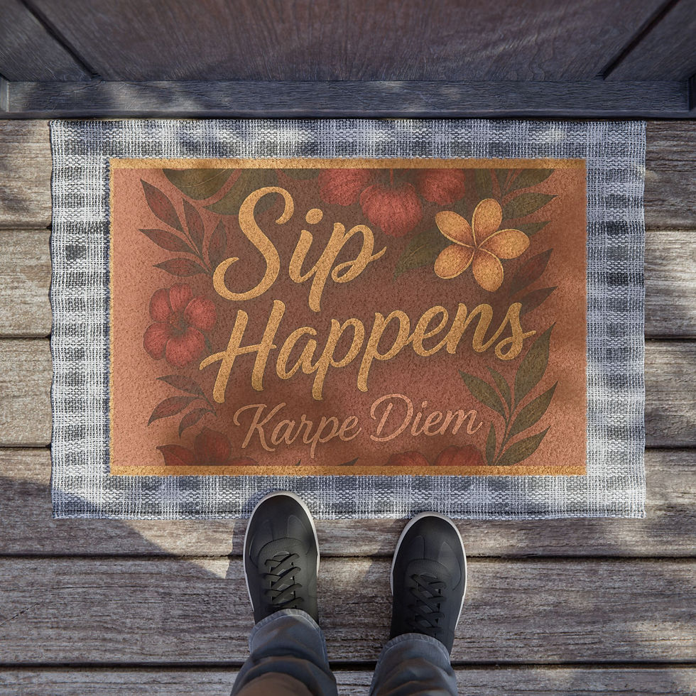 Thumbnail: "Sip Happens"  Luxe Doormat